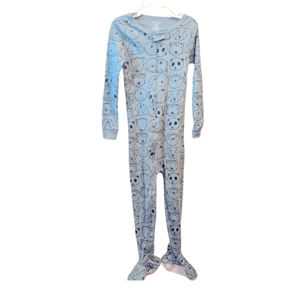 Carter's Toddler Boys Cotton Animals-Print 100%Snug Fit 1Piece Footed Pajamas 5T - Picture 7 of 9